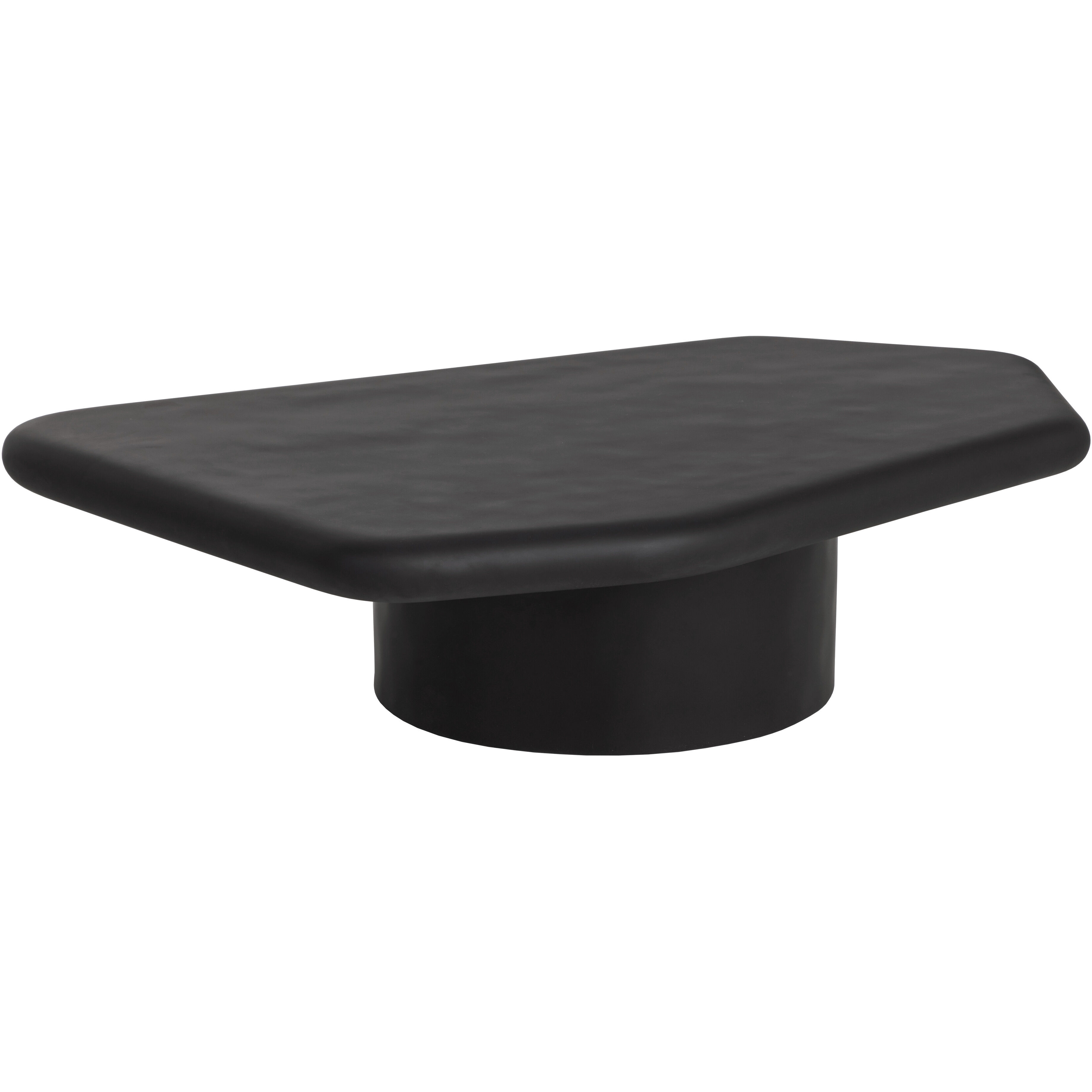 Detti 47.25 X 31 inch Matte Black Outdoor Coffee Table
